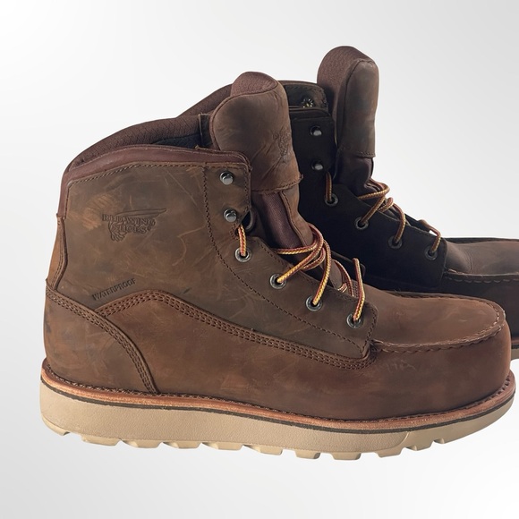 Red Wing Brown Leather Work Boots NWOT in size 10 - Picture 4 of 9